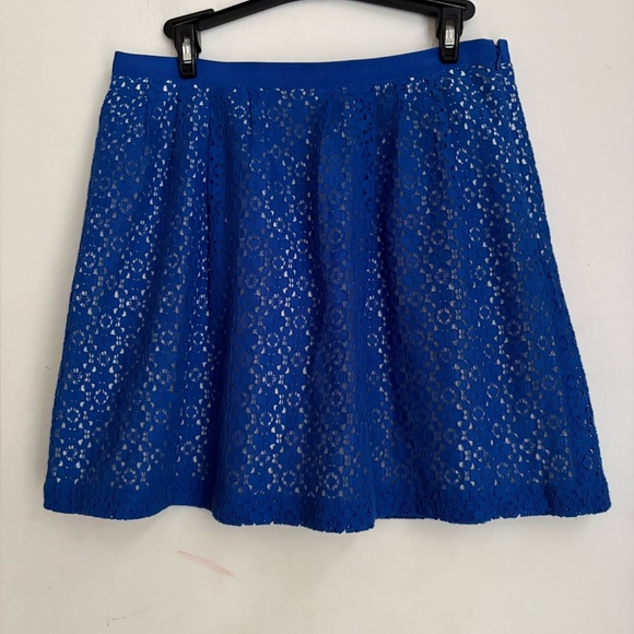 MARC BY MARC JACOBS Blue Cotton Blend Lace Lined Short Length Skirt Sz:6 - Picture 1 of 2